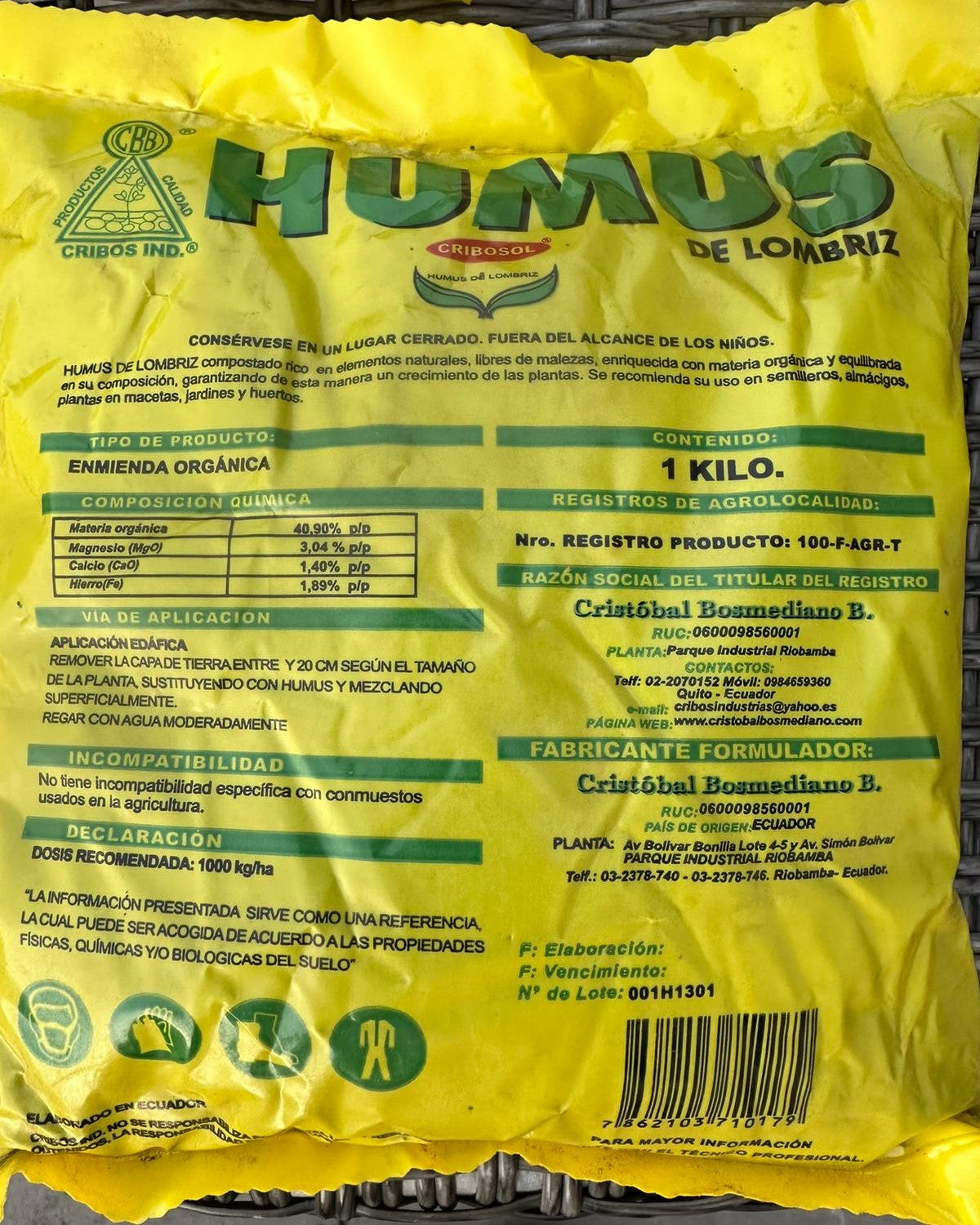 Wormen Mest - Regenwormen Humus - 3kg.
