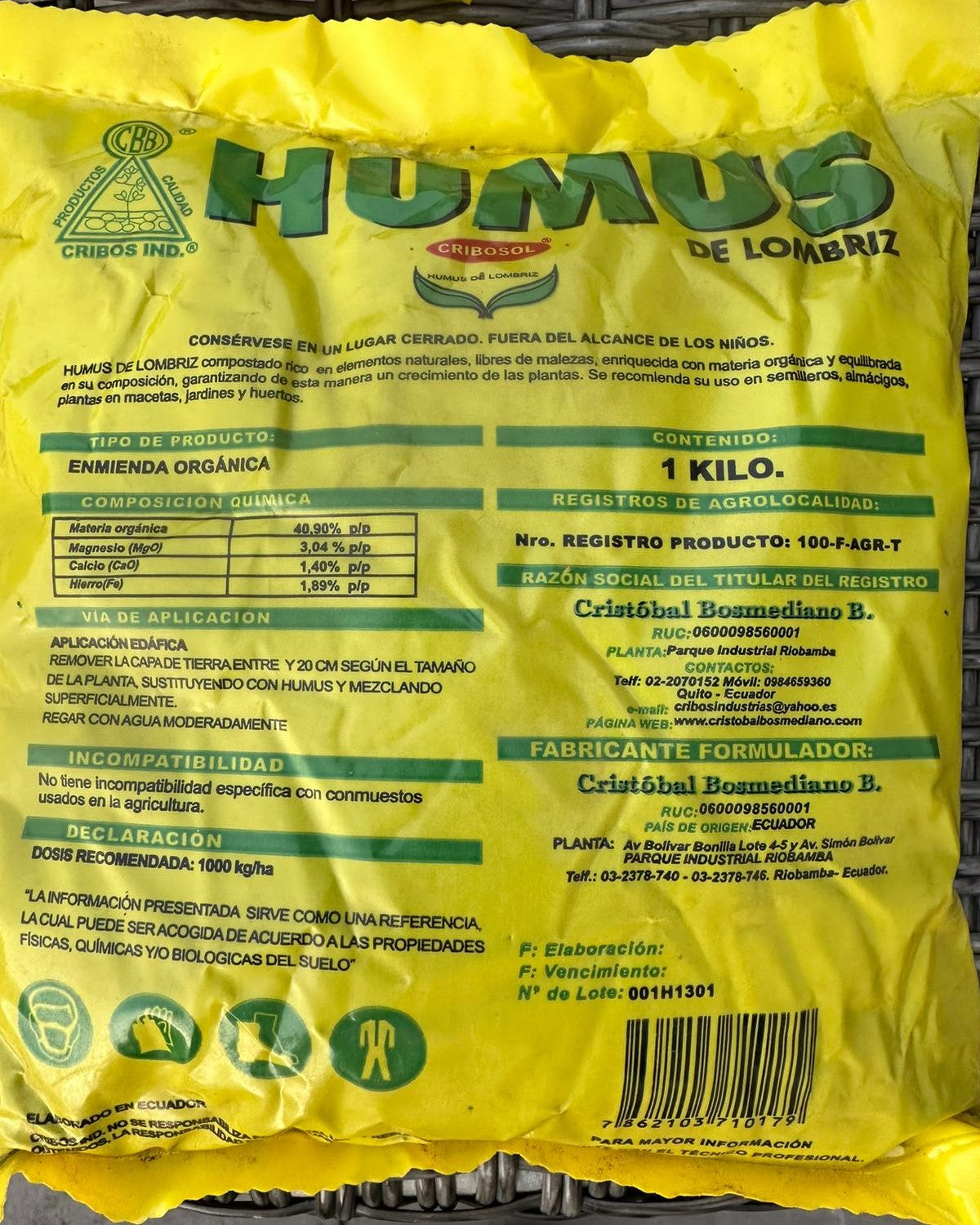 Worm Manure - Earthworm Humus - 3kg.