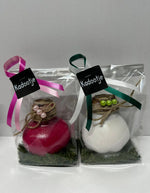 Wax Amaryllis Duo roze en wit in geschenkverpakking